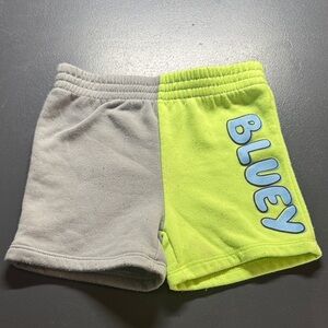 Bluey Kids Two-Tone Shorts - Gray and Green